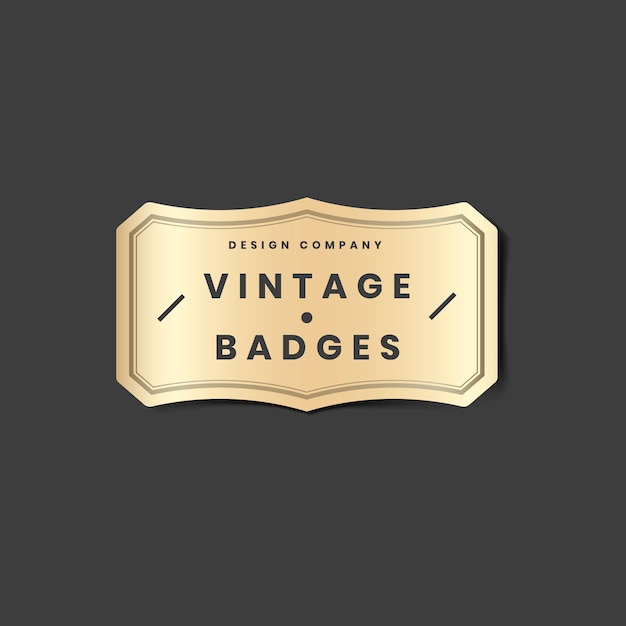 Kostenloser Vektor vintage goldenes logo