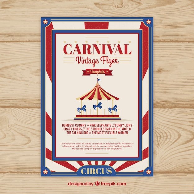 Vintage karneval party flyer / poster