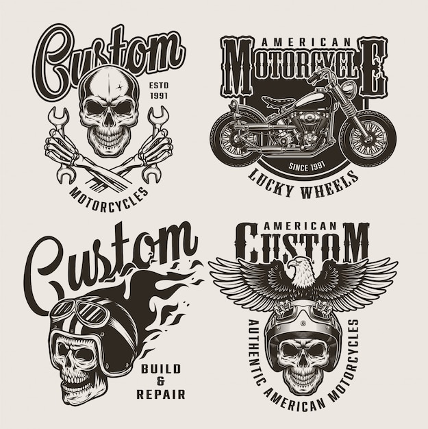 Vintage kundenspezifische Motorradabzeichen