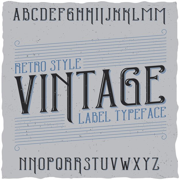Vintage Label Schrift namens Vintage.