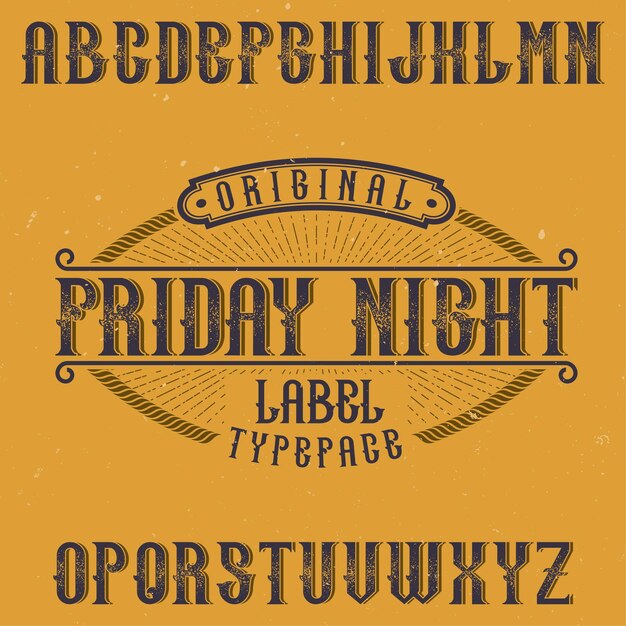 Vintage Label Schriftart namens Derby. Gut für kreative Labels geeignet.