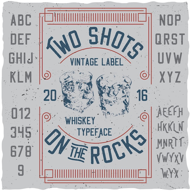 Kostenloser Vektor vintage label whisky poster