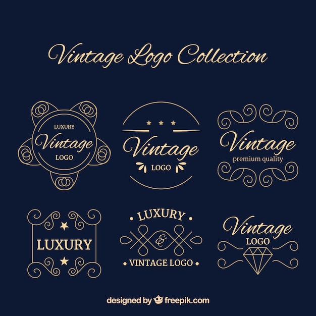 Vintage logo sammlung