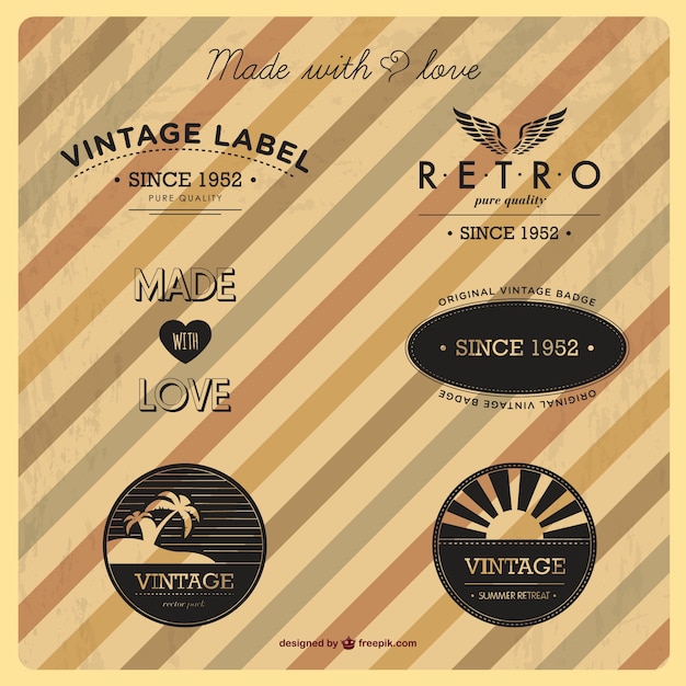 Kostenloser Vektor vintage-logos kostenlos zum download