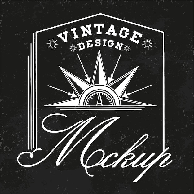 Vintage-modell-logo-design-vektor