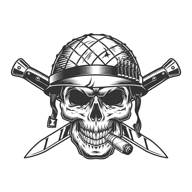 Vintage monochrome militärische Konzept