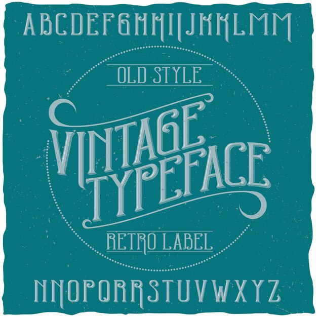 Vintage Schriftart mit dem Namen Vintage