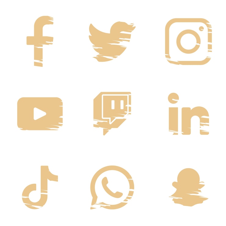 Kostenlose Vektor vintage-social-media-logos