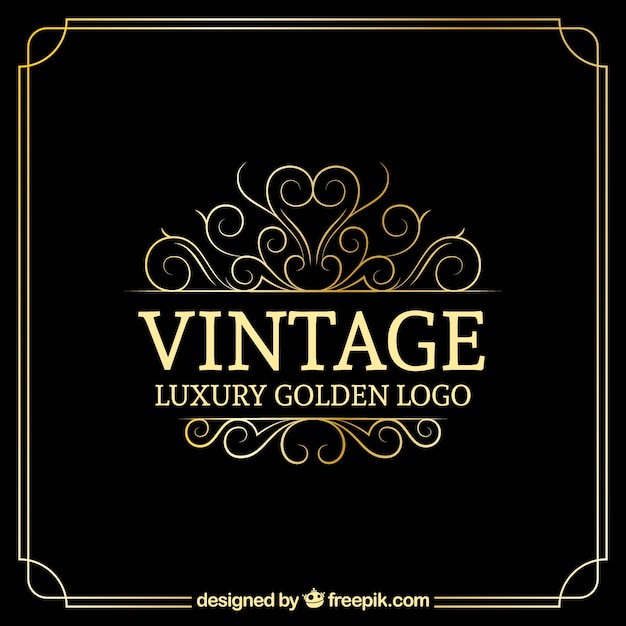 Vintage und luxus-logo-vorlage