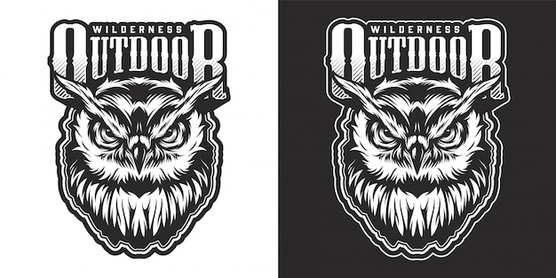 Kostenloser Vektor vintage wildtier-emblem