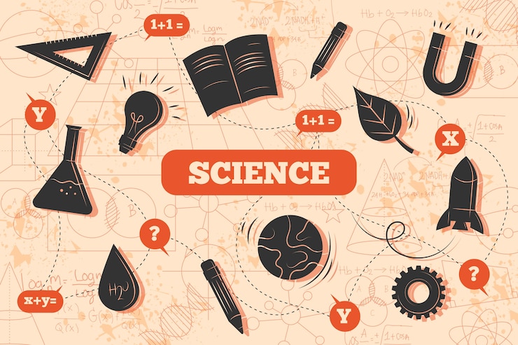 Kostenlose Vektor vintage wissenschaftserziehung hintergrund