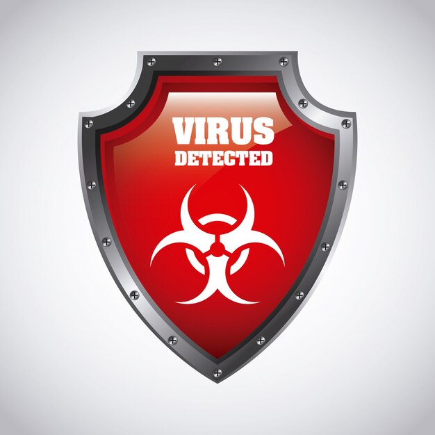 Virus Grafikdesign Vektor-Illustration