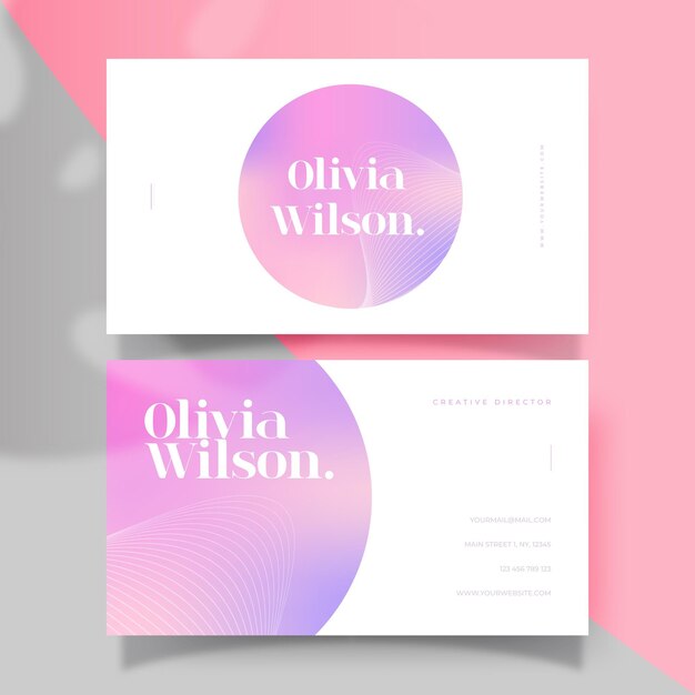 Visitenkartenschablone mit Pastellgradient