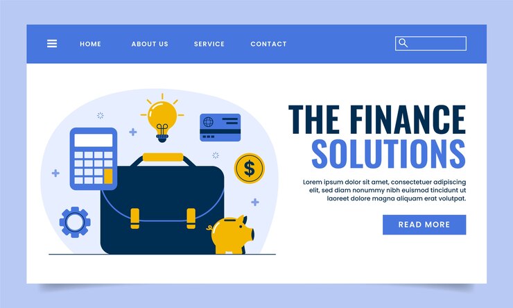 Vorlage der Landingpage für das Finanzkonzept