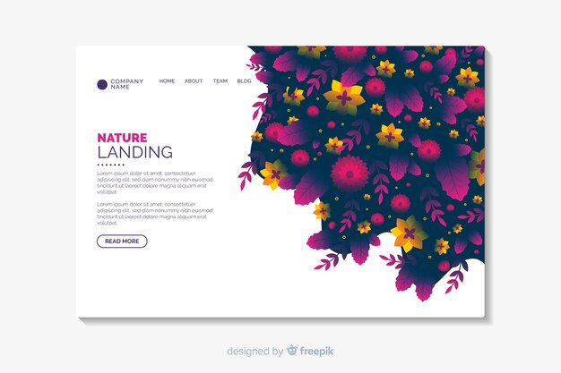 Vorlage der Natur-Landingpage