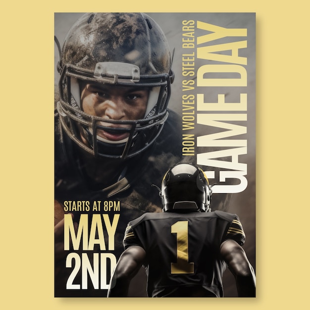 Vorlage für American Football-Poster-Design