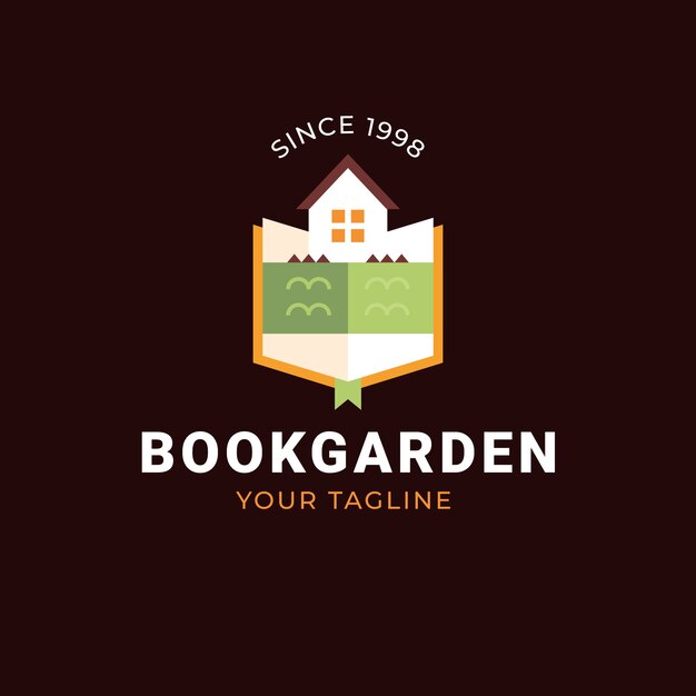 Vorlage für das Logo der flachen Designbibliothek