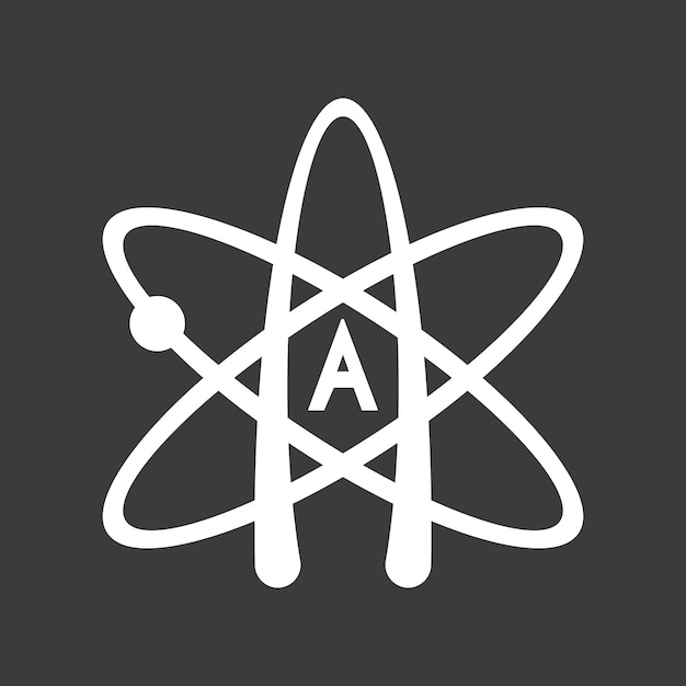Vorlage für das Logo des flachen Atheismus-Designs