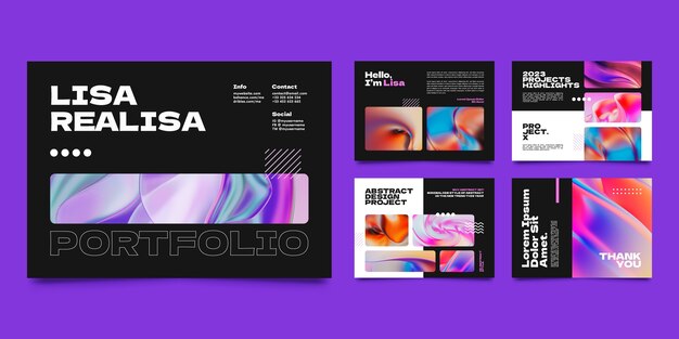 Vorlage für ein flaches Portfolio