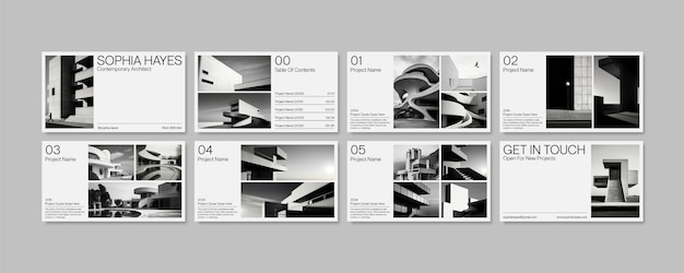 Vorlage für eine Architekturportfolio-Broschüre