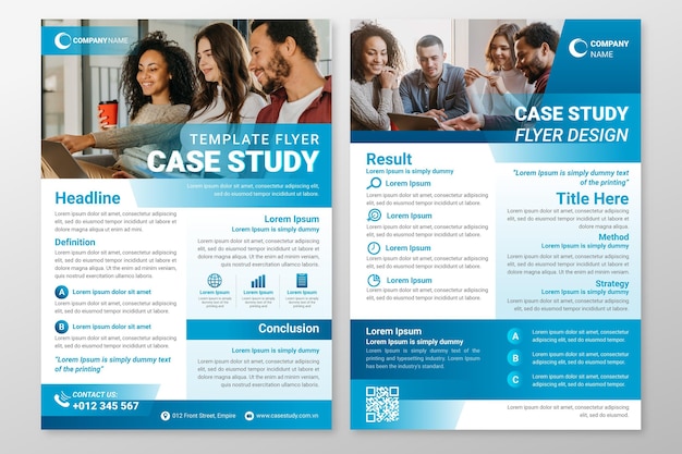 Vorlage für Fallstudien-Flyer