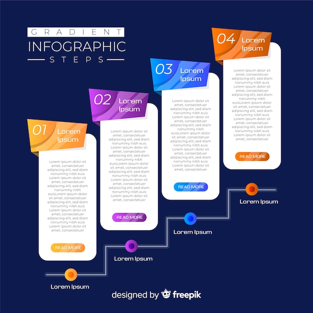 Vorlage für steigung-infografik-schritte