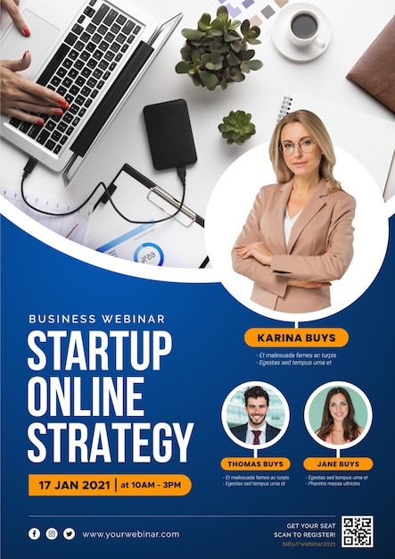 Vorlage für Webinar-Flyer