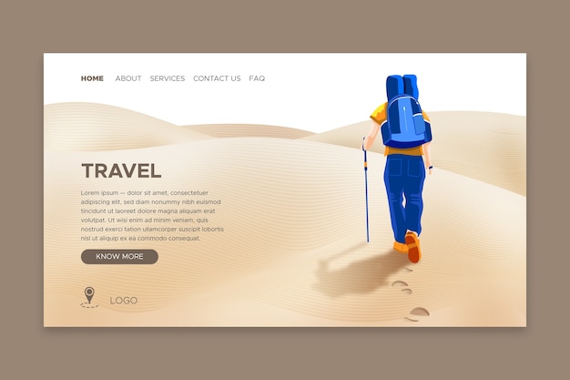 Vorlage reise landing page