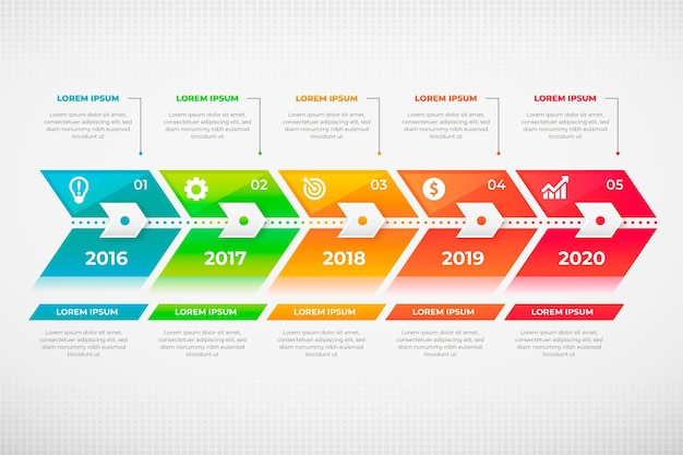 Kostenloser Vektor vorlagenkonzept für infografiken