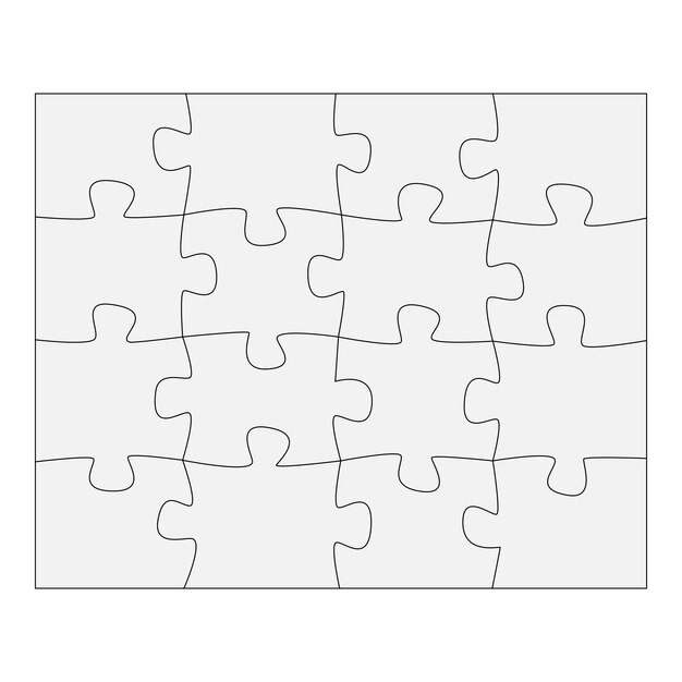 Vorlagenpapier zum Denken von Puzzlespielen Infografiken zum Geschäftskonzept Puzzleteile und Puzzle