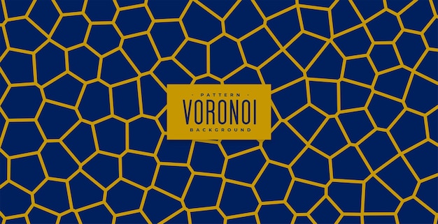 Voronoi zeichnet Texturmuster in goldenen und blauen Farben