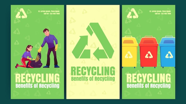 Vorteile des recyclings von infografik-plakaten