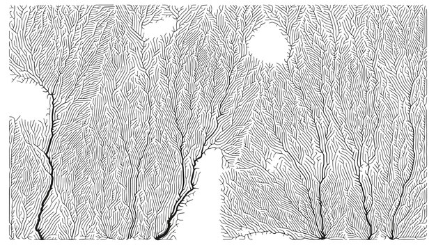 Wachstumsmuster Generative Verzweigungsstruktur Organisches Netz aus Gefäßen Textur