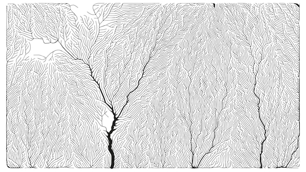 Kostenloser Vektor wachstumsmuster. generative verzweigungsstruktur. organisches netz von gefäßen textur.