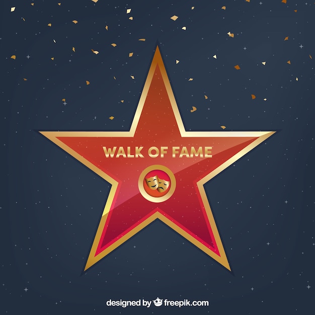 Kostenloser Vektor walk of fame sterne hintergrund