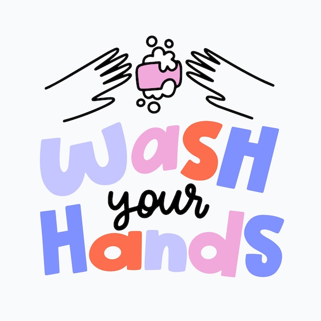 Waschen sie ihre hände konzept