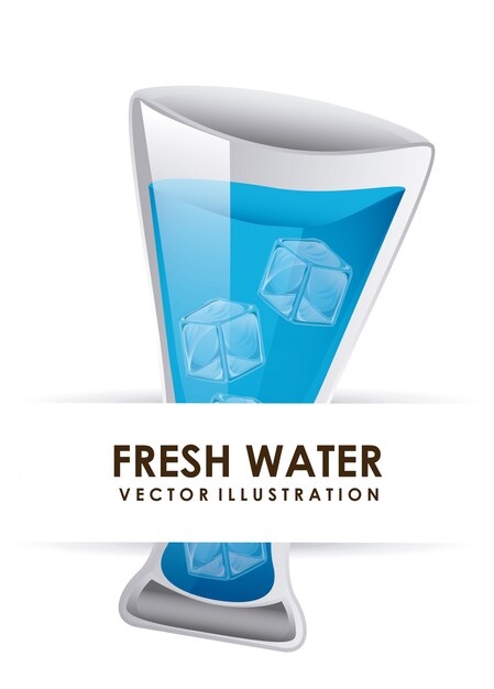 Wasser Grafikdesign Vektor-Illustration