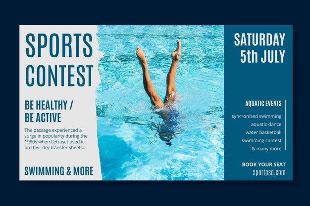 Wassersport Banner Vorlage