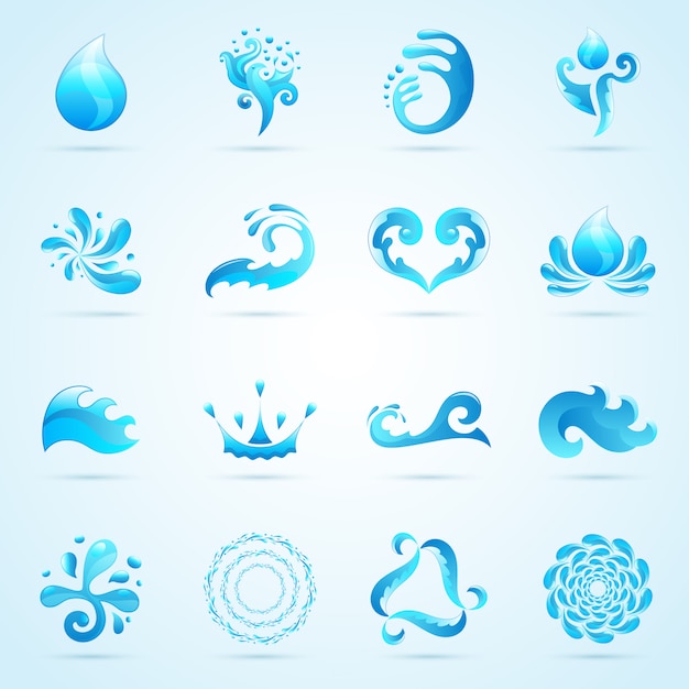 Wassertropfen-Icons