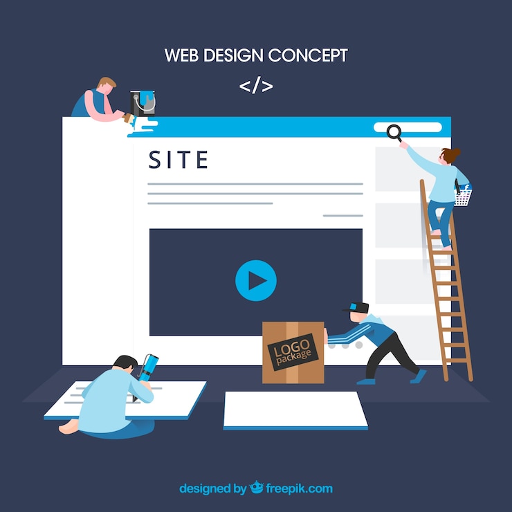 Kostenlose Vektor web-design-konzept