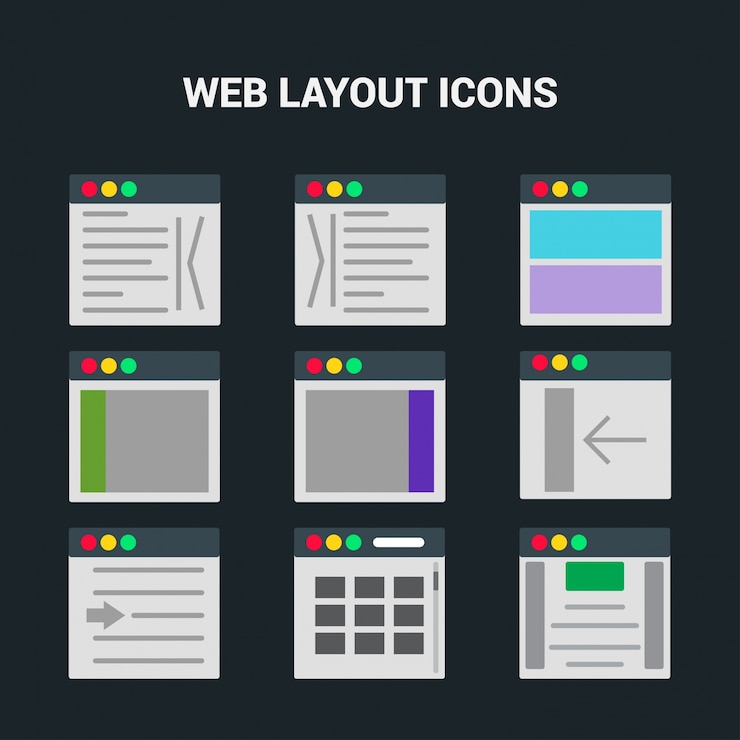 Kostenlose Vektor web-layout computer-bildschirm-symbol