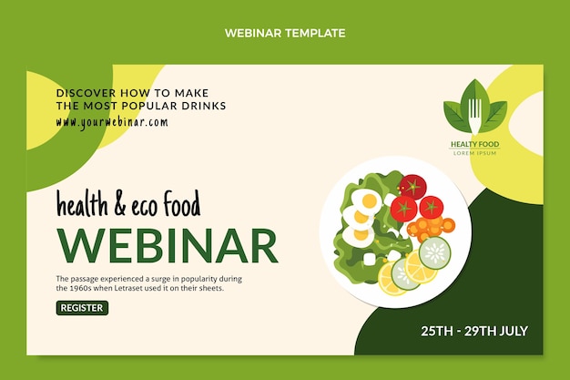 Webinar-Vorlage für flaches Essen
