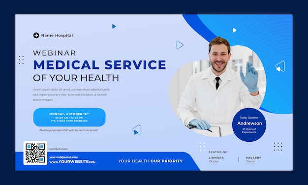 Webinar-Vorlage für Gesundheitseinrichtungen mit Farbverlauf
