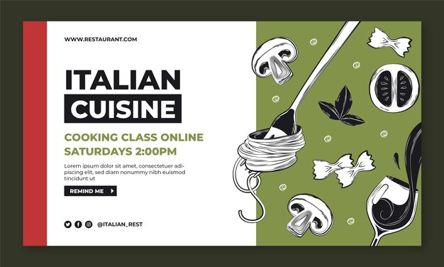 Webinar-Vorlage für italienische Restaurants