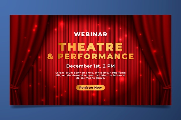 Webinar-vorlage für theateraufführungen