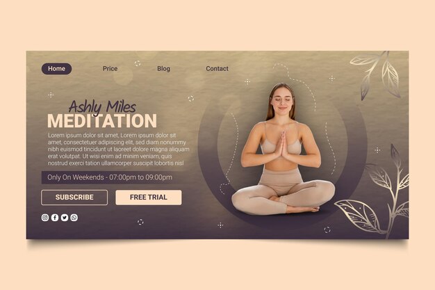 Webvorlage für Meditation und Achtsamkeit