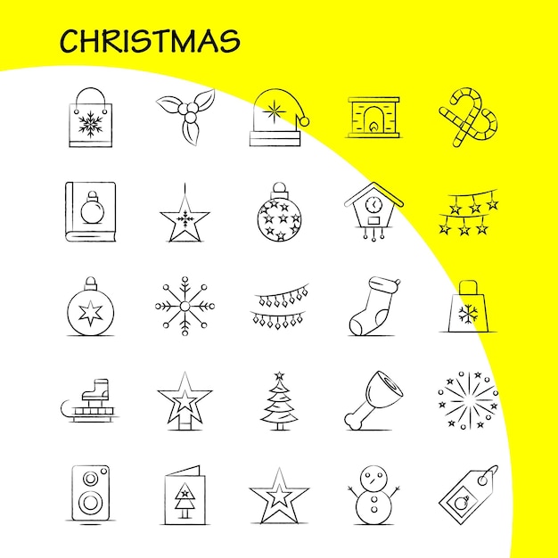 Weihnachten handgezeichnetes symbol für web print und mobile