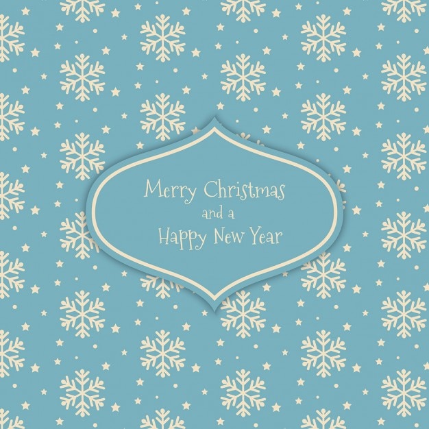 Kostenlose Vektor weihnachten hintergrund mit schneeflocken-design