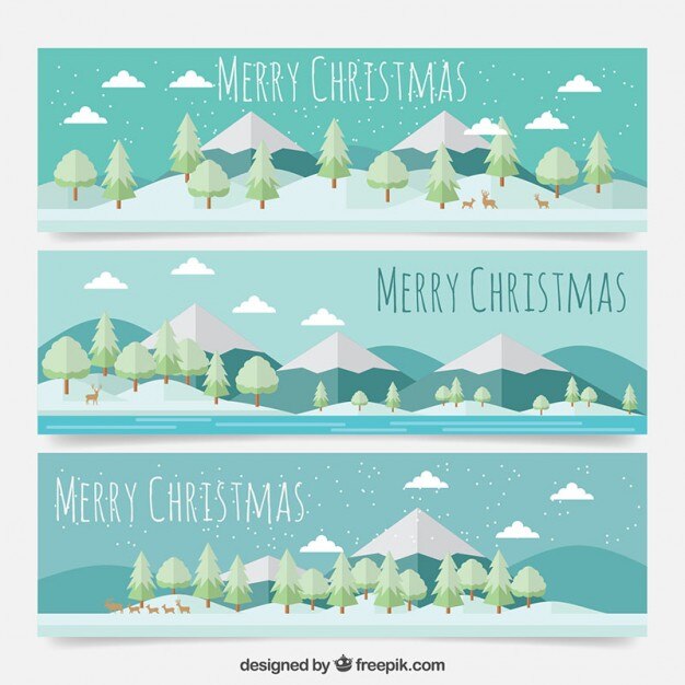 Weihnachten landschaft banner