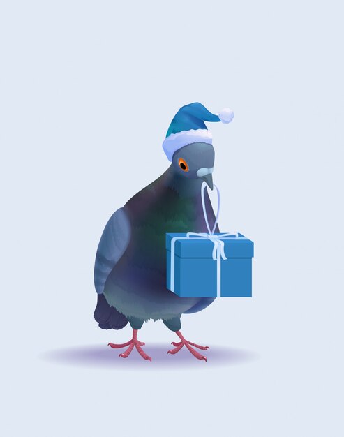 Weihnachten Santa Pigeon